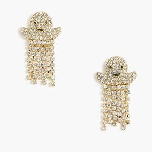 J. Crew Gold Crystal Ghost Earrings